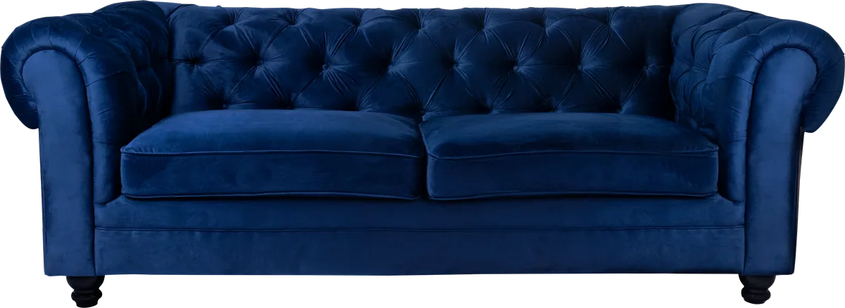 Sillón Triple Abotonado Navy