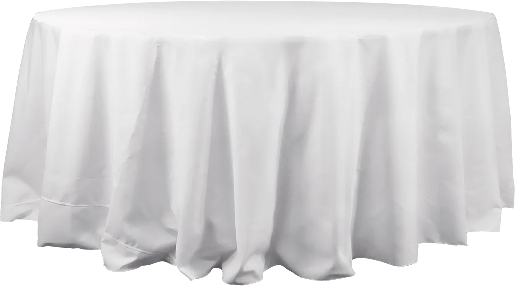 Mantel Redondo Blanco Tergal