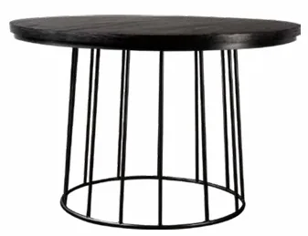 Mesa Bar Negra Base Black para 6 pax