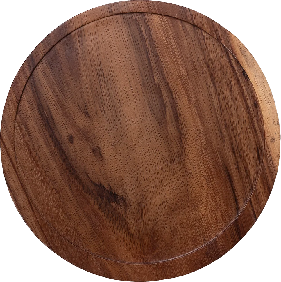 Plato Base de Madera Parota