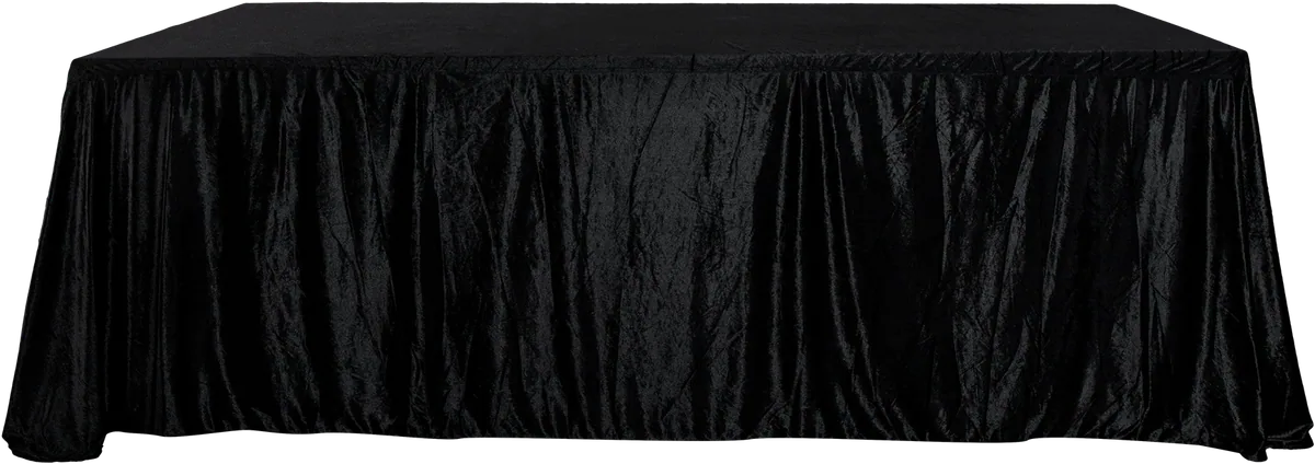 Mantel de Terciopelo Negro Rectangular